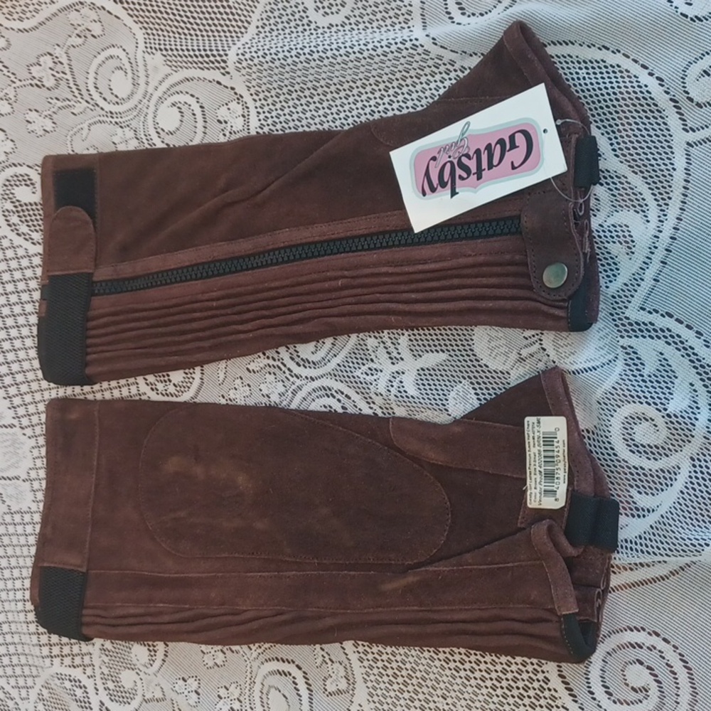 NEW! XS Suede Half Chaps - GATSBY Girl 6328